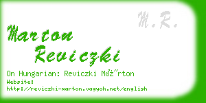marton reviczki business card